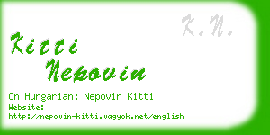 kitti nepovin business card